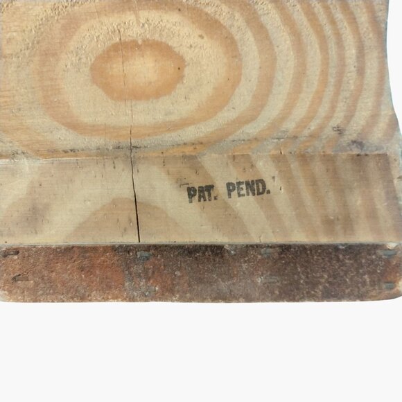 Antique Wood Leather Cowboy Boot Jack Puller Pat Pen Rustic Western Decor - Picture 5 of 7